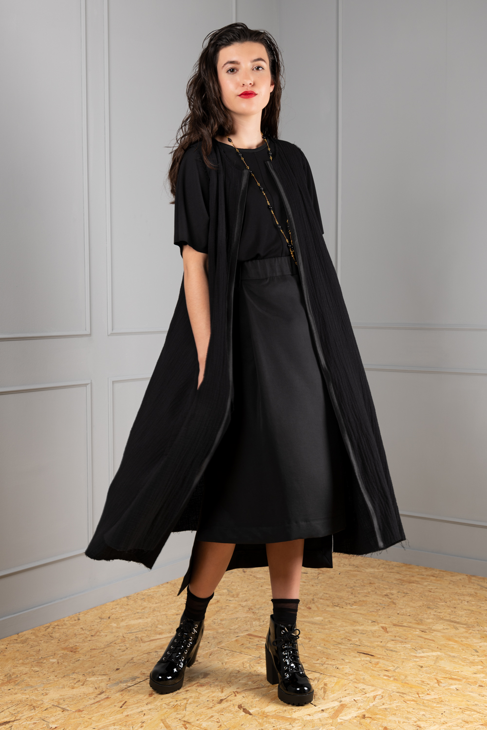 Girls black hot sale long cardigan