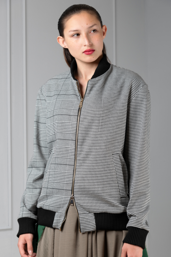 Womens top houndstooth jacket