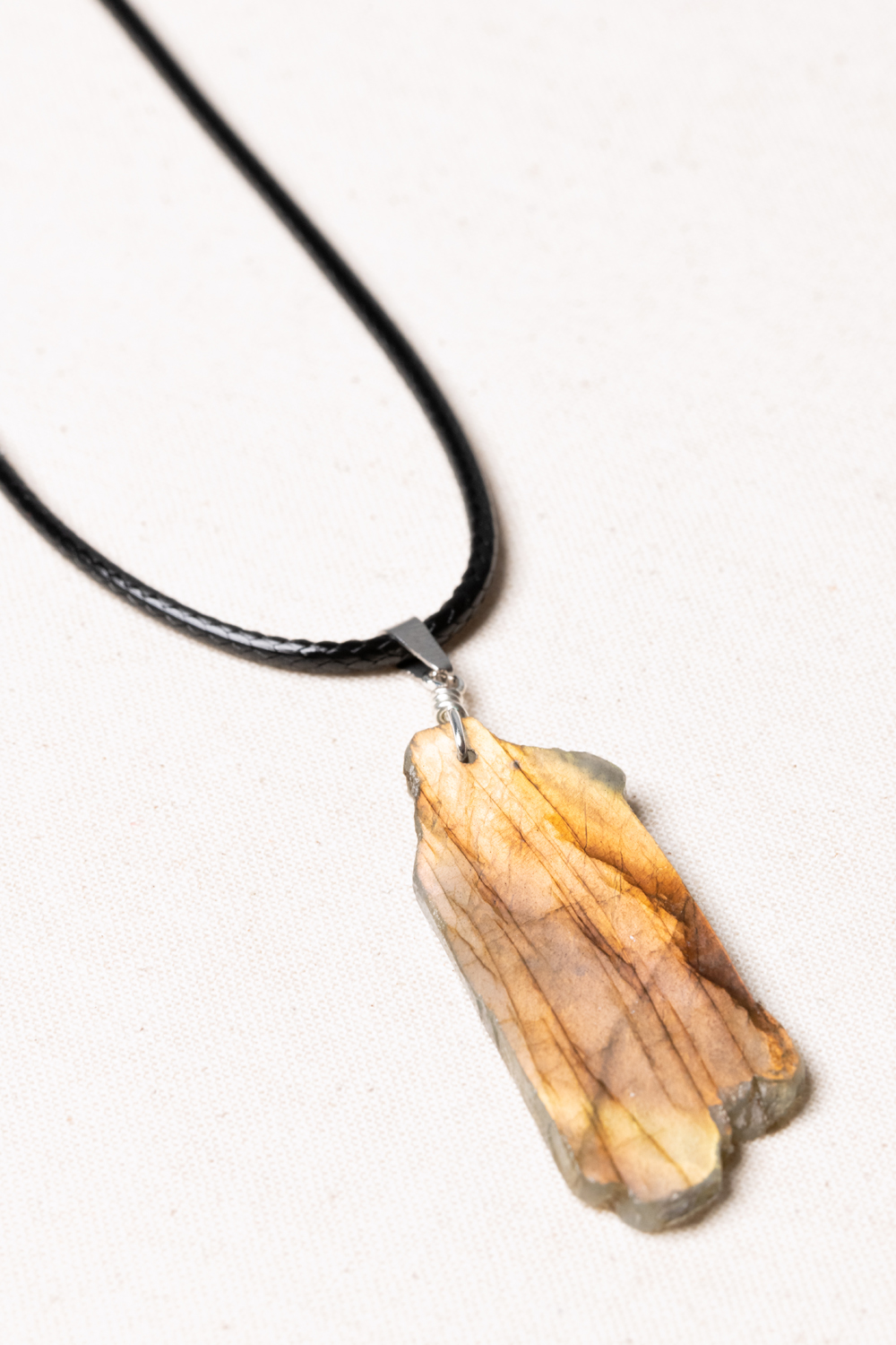 Raw labradorite necklace outlet