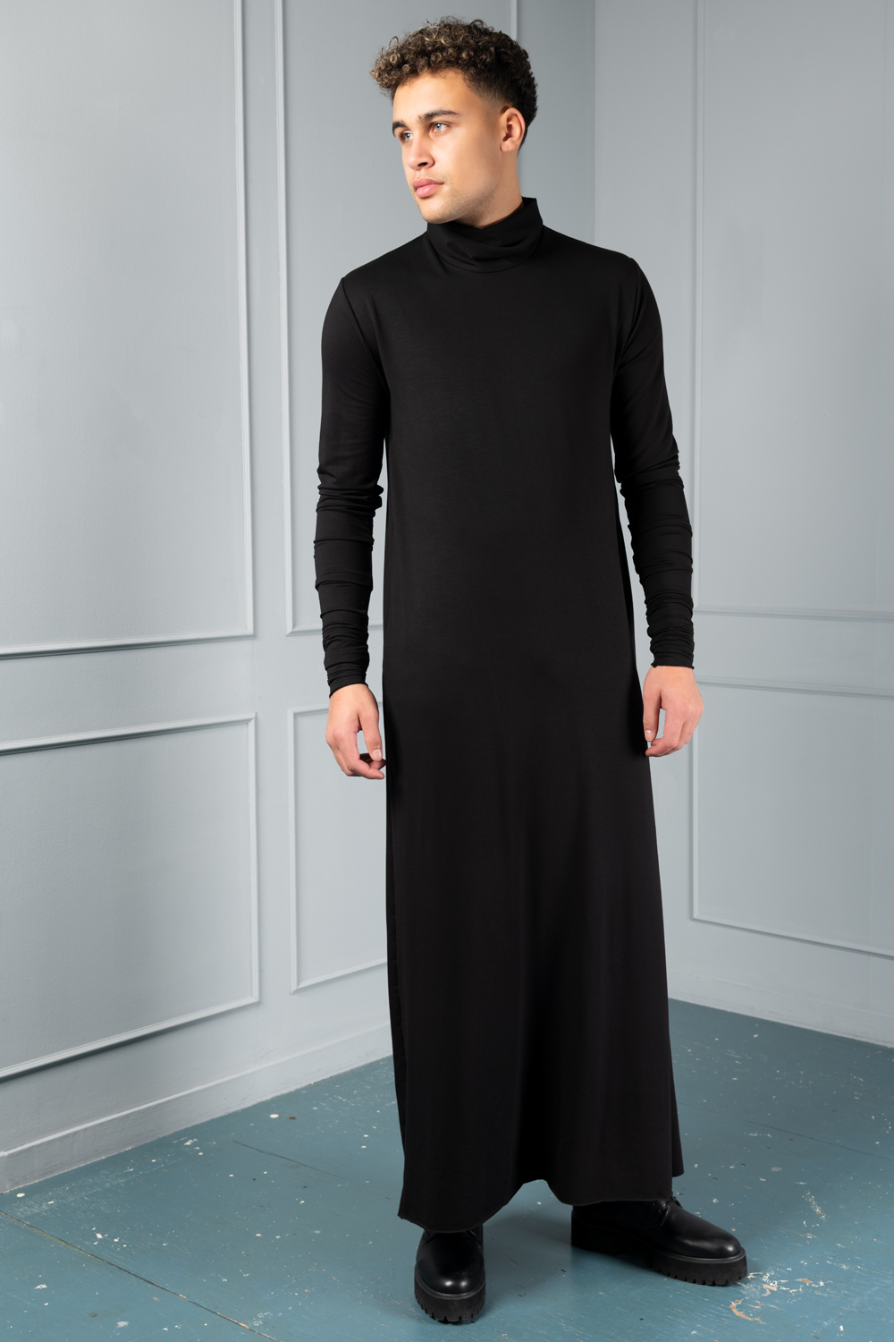 black men s turtleneck dress Haruco vert