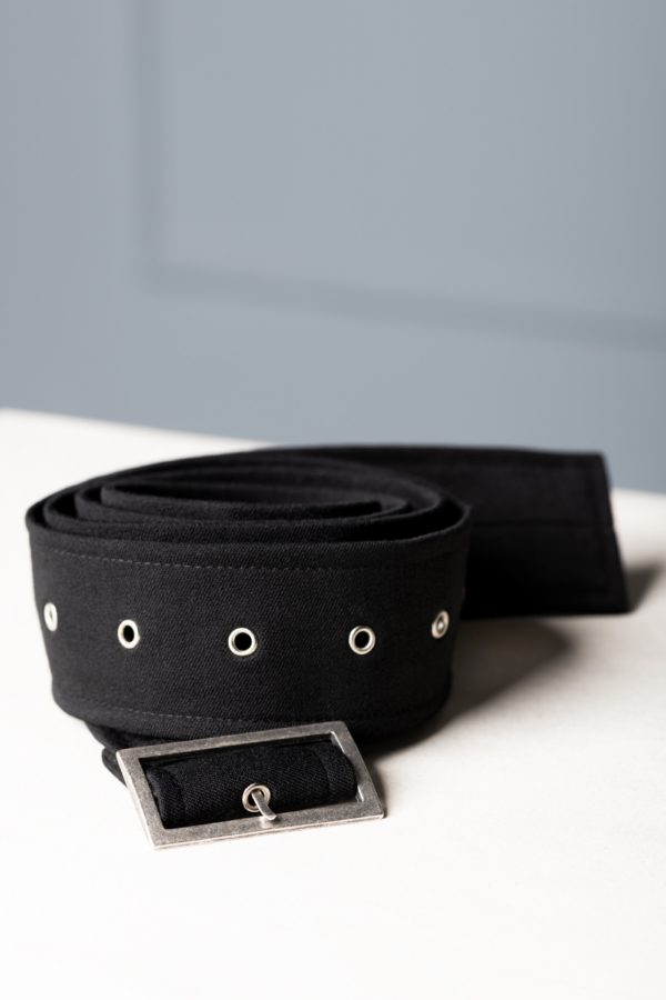 long black eyelet belt