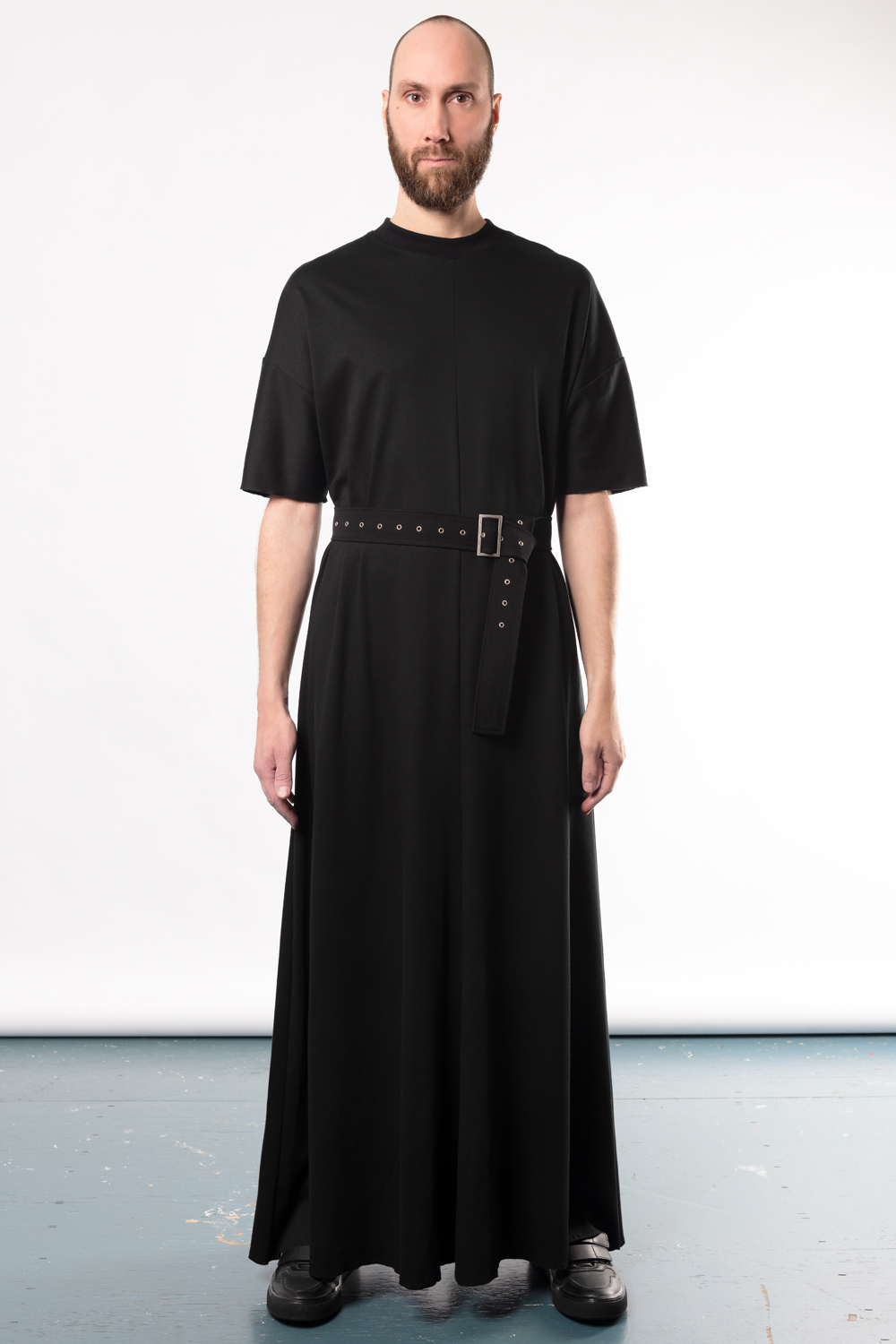 long black oversized men s dress Haruco vert