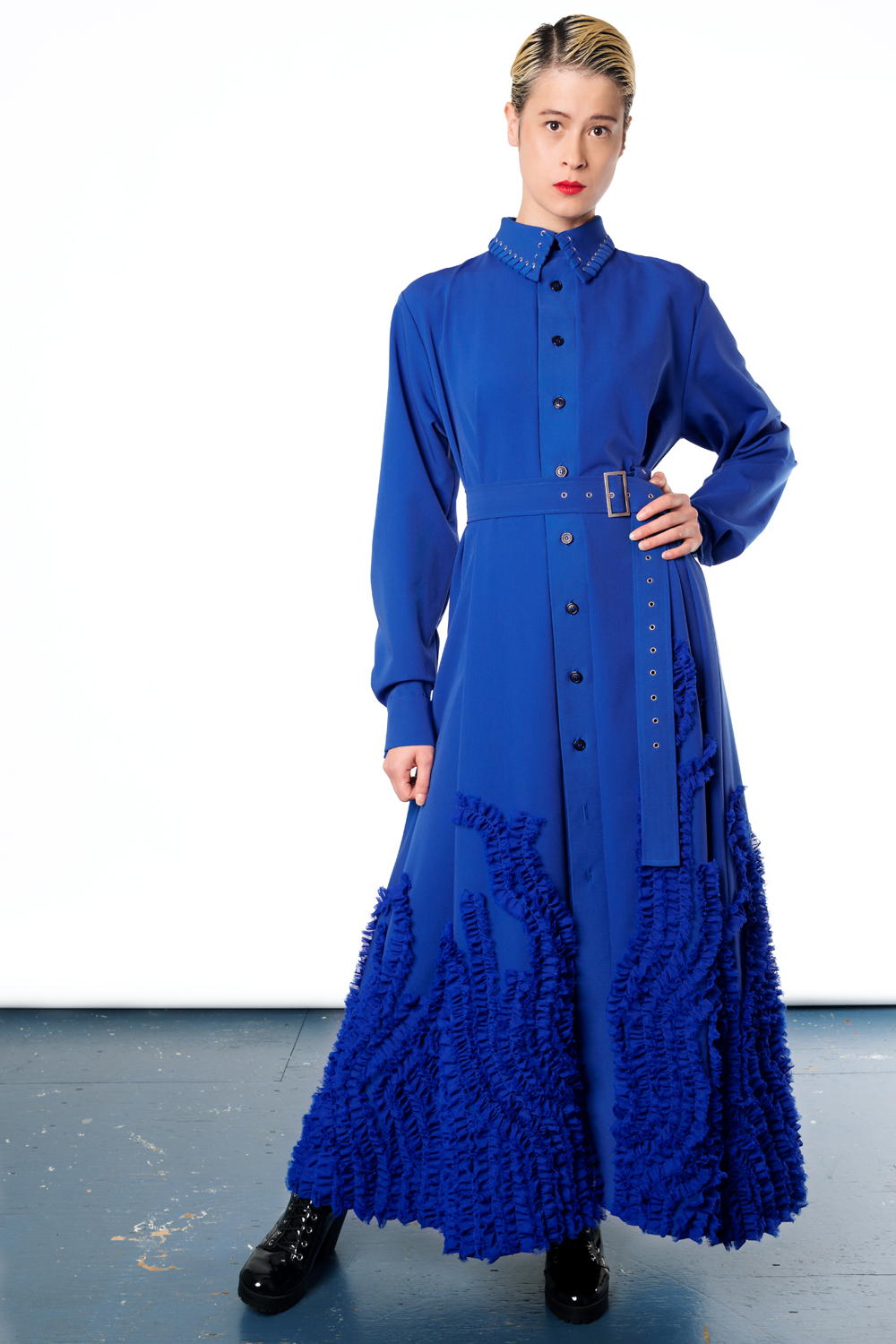 Cobalt shirt dress hotsell